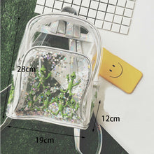 Load image into Gallery viewer, Harajuku Transparent Laser PVC Backpack Women Bookbag Laser Alien Star Women Travel Backpack Clear Itbag Bag For Teenage Girls