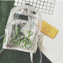 Load image into Gallery viewer, Harajuku Transparent Laser PVC Backpack Women Bookbag Laser Alien Star Women Travel Backpack Clear Itbag Bag For Teenage Girls